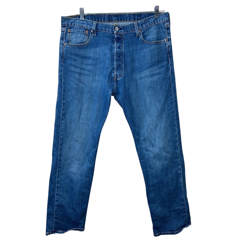 Levis 501 Original Fit Mens Blue Jeans Medium Wash Button Fly 38x32 00501-3333
